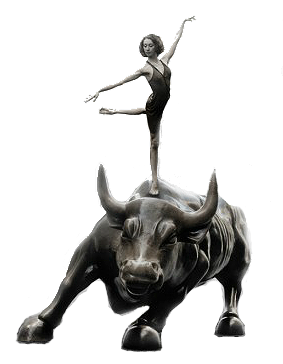 Ballerina on Wall Street Bull (from Occupy Wall Street)